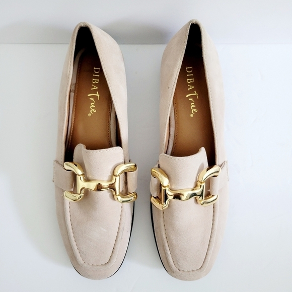 NEW Diba True Beige Suede Loafers - Picture 1 of 5